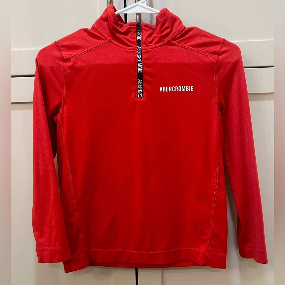 Boys Abercrombie Red Long Sleeve Pullover